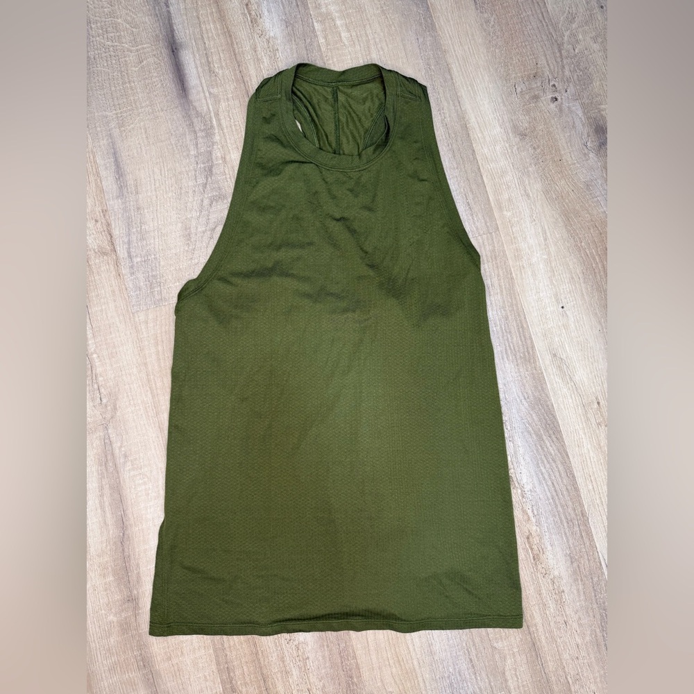 Lululemon sage green tank top with tie back